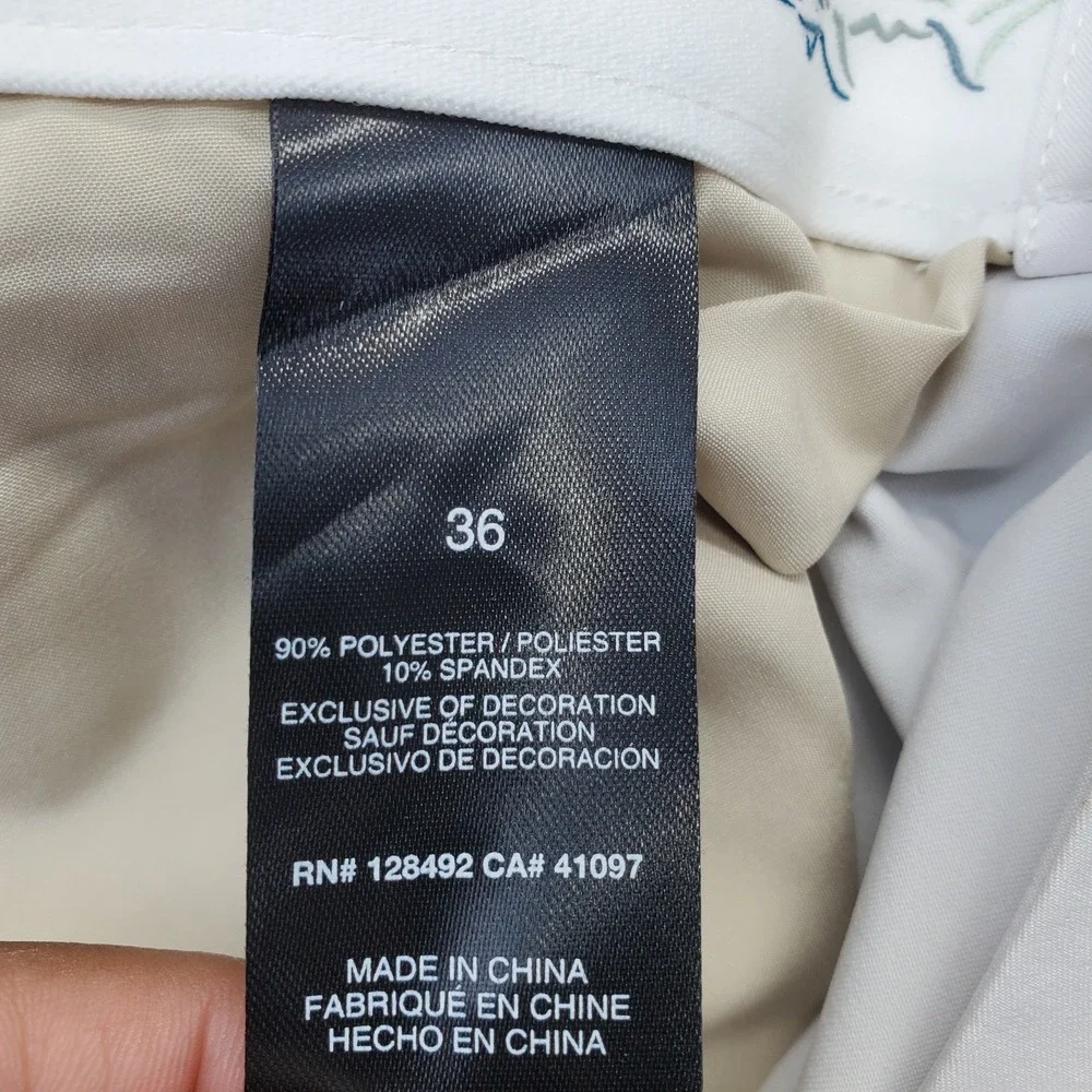 Greg Norman ML75 Microlux Golf Shorts Men 36 White Play-Dry Performance G7S9H902
